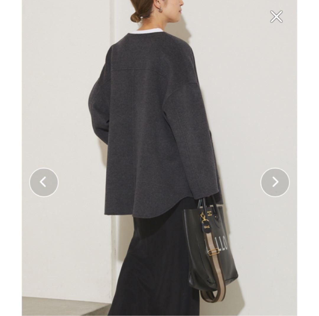 新品未使用 今季FRAMeWORK ハミルトンリバークルーネックコート 36