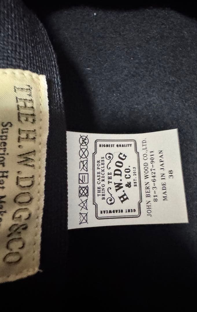 thehwdogandco WOOL ASCOT ブラックベレー帽