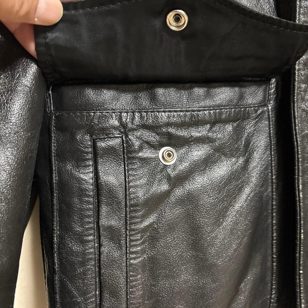 Excelled ブラックレザージャケット 38 G-1