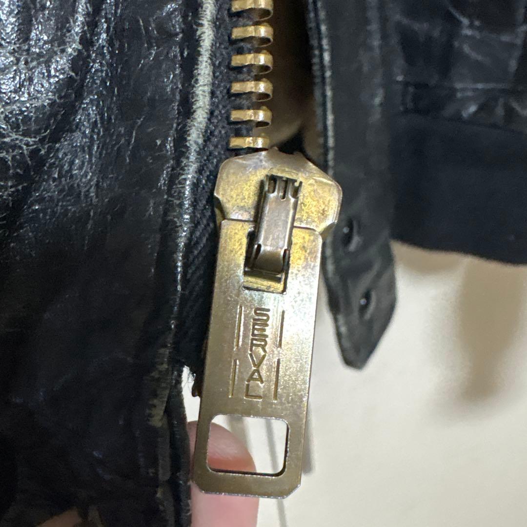 Excelled ブラックレザージャケット 38 G-1