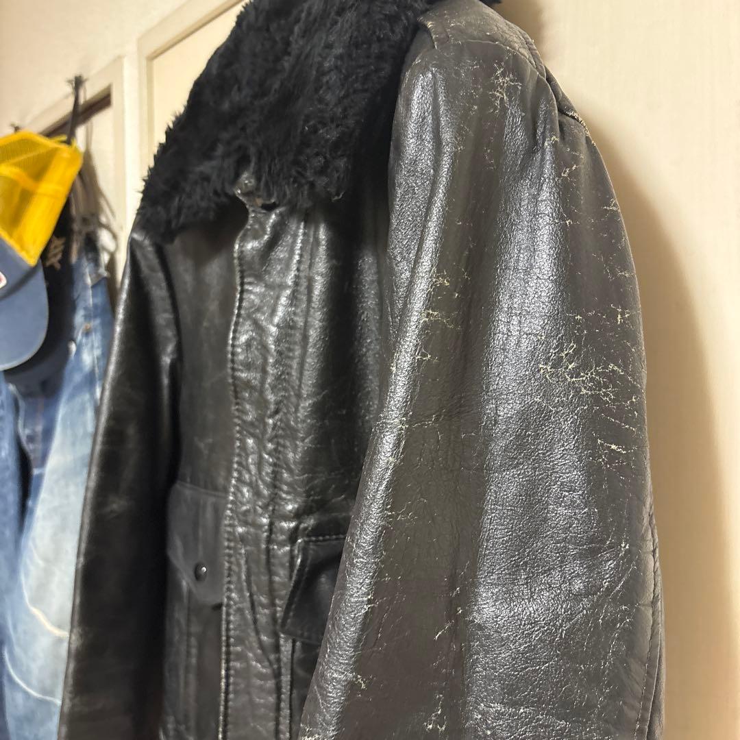 Excelled ブラックレザージャケット 38 G-1