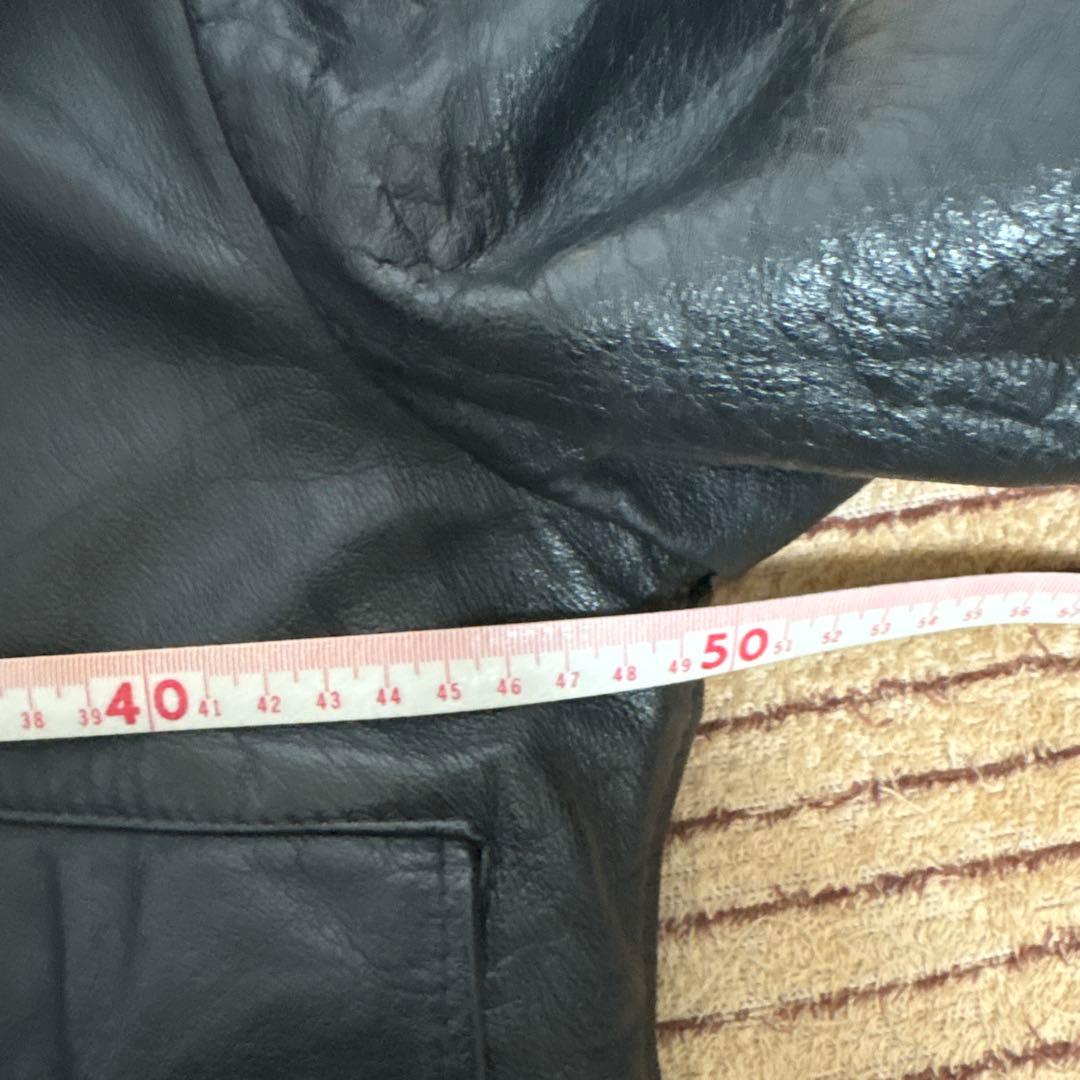 Excelled ブラックレザージャケット 38 G-1