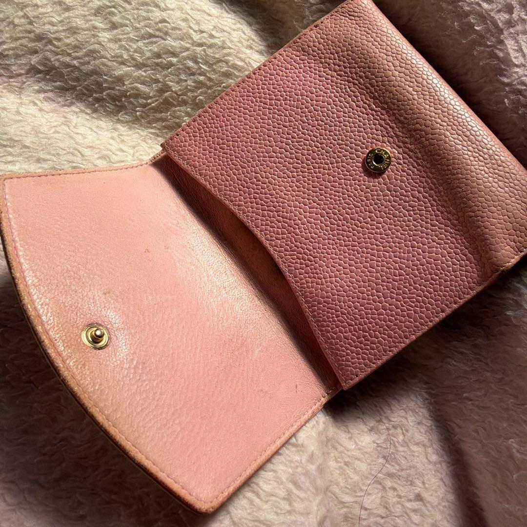 CHANEL ピンク 二つ折り財布