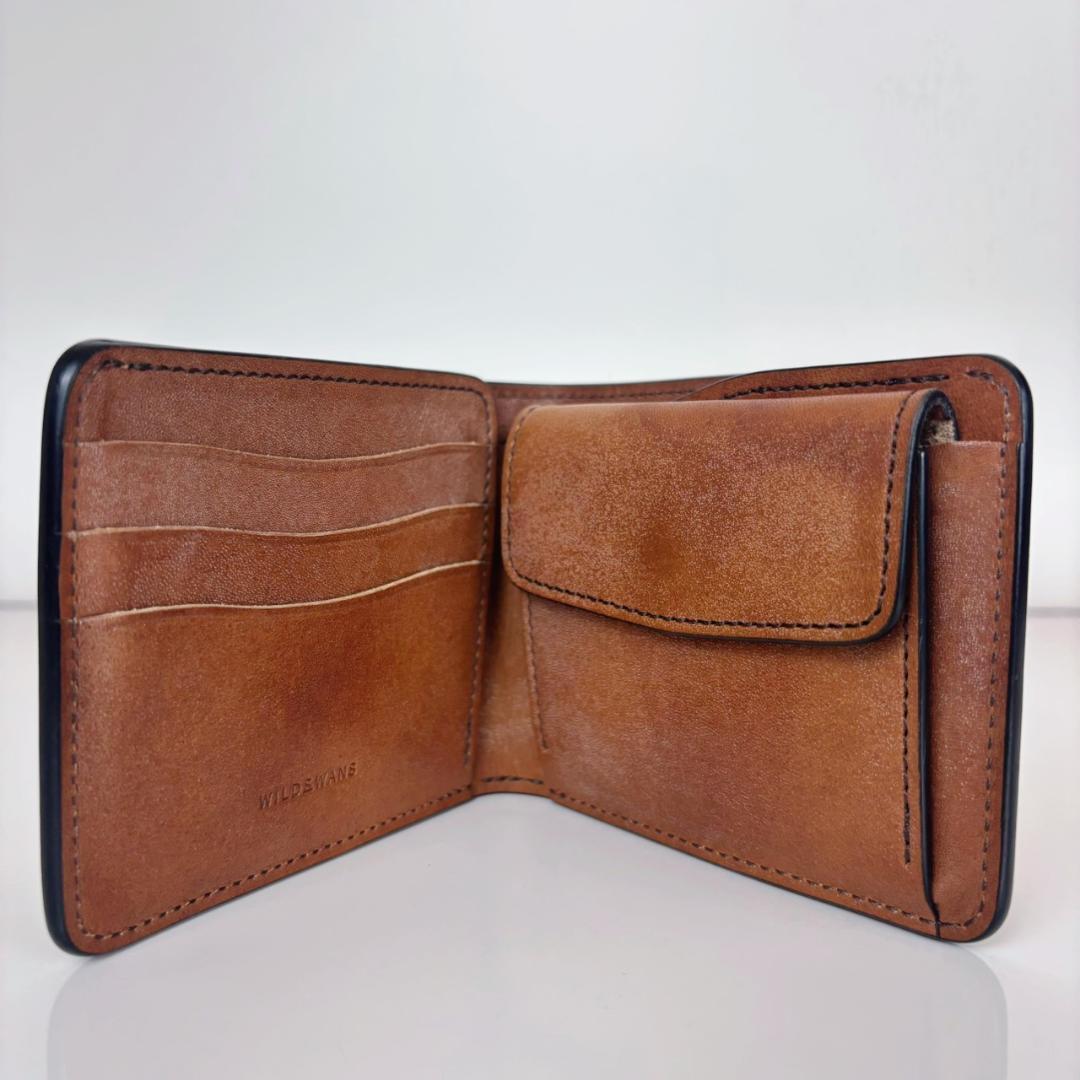 美品 ワイルドスワンズ GROUNDER グラウンダー 折財布 ダークステイン