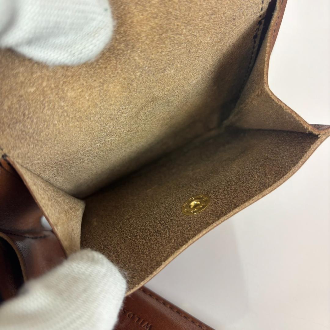 美品 ワイルドスワンズ GROUNDER グラウンダー 折財布 ダークステイン
