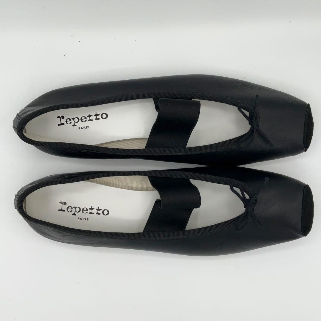 試着のみ●レペット●箱付 バレエシューズ サイズ41 ストラップ ブラック