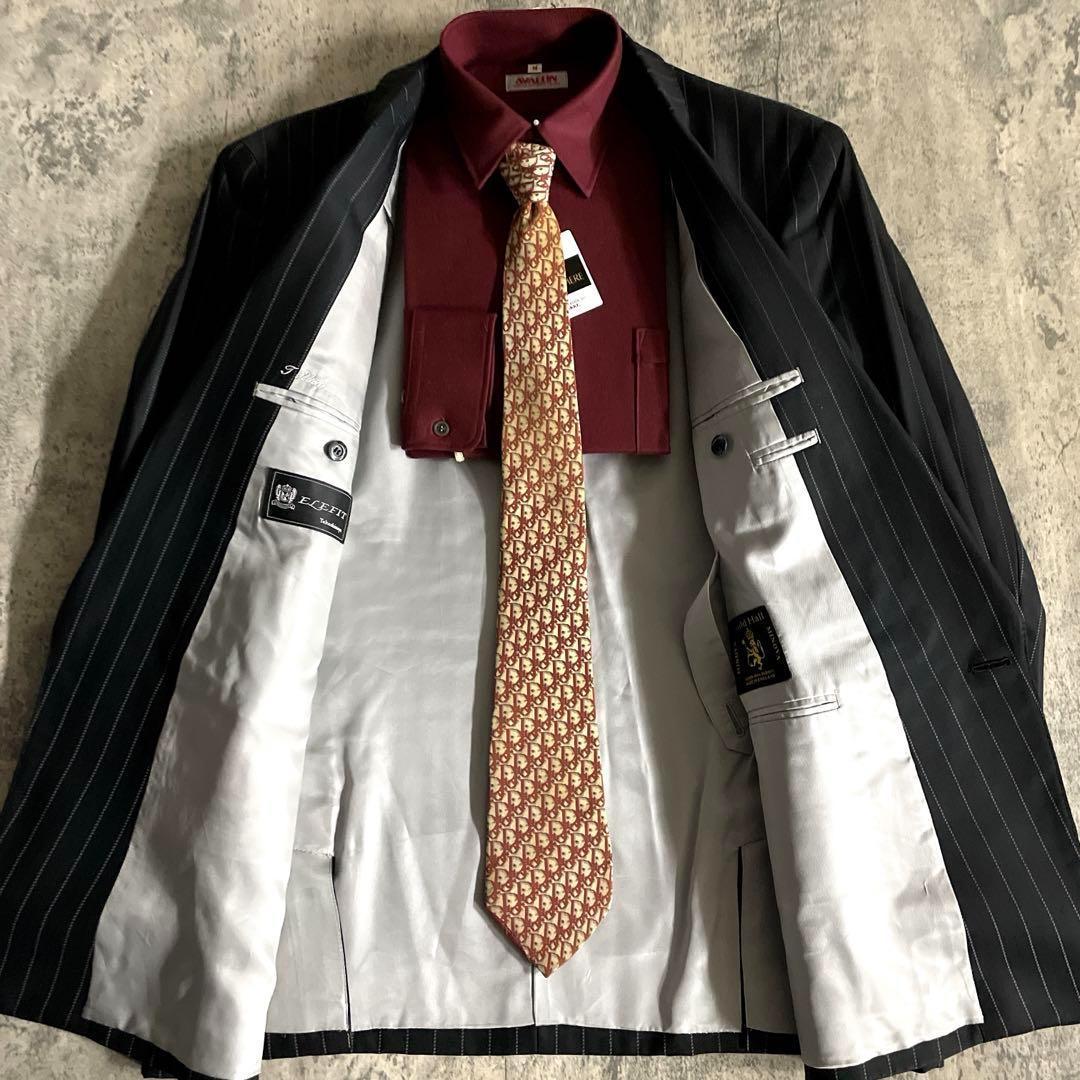 極美品 Dior ネクタイ England製 super150's ダブルスーツ