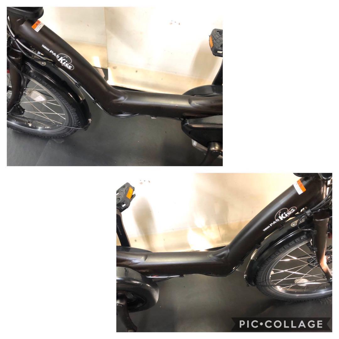 1年保証 ヤマハ　パスキッス　20インチ　子供乗せ　茶色　電動アシスト自転車