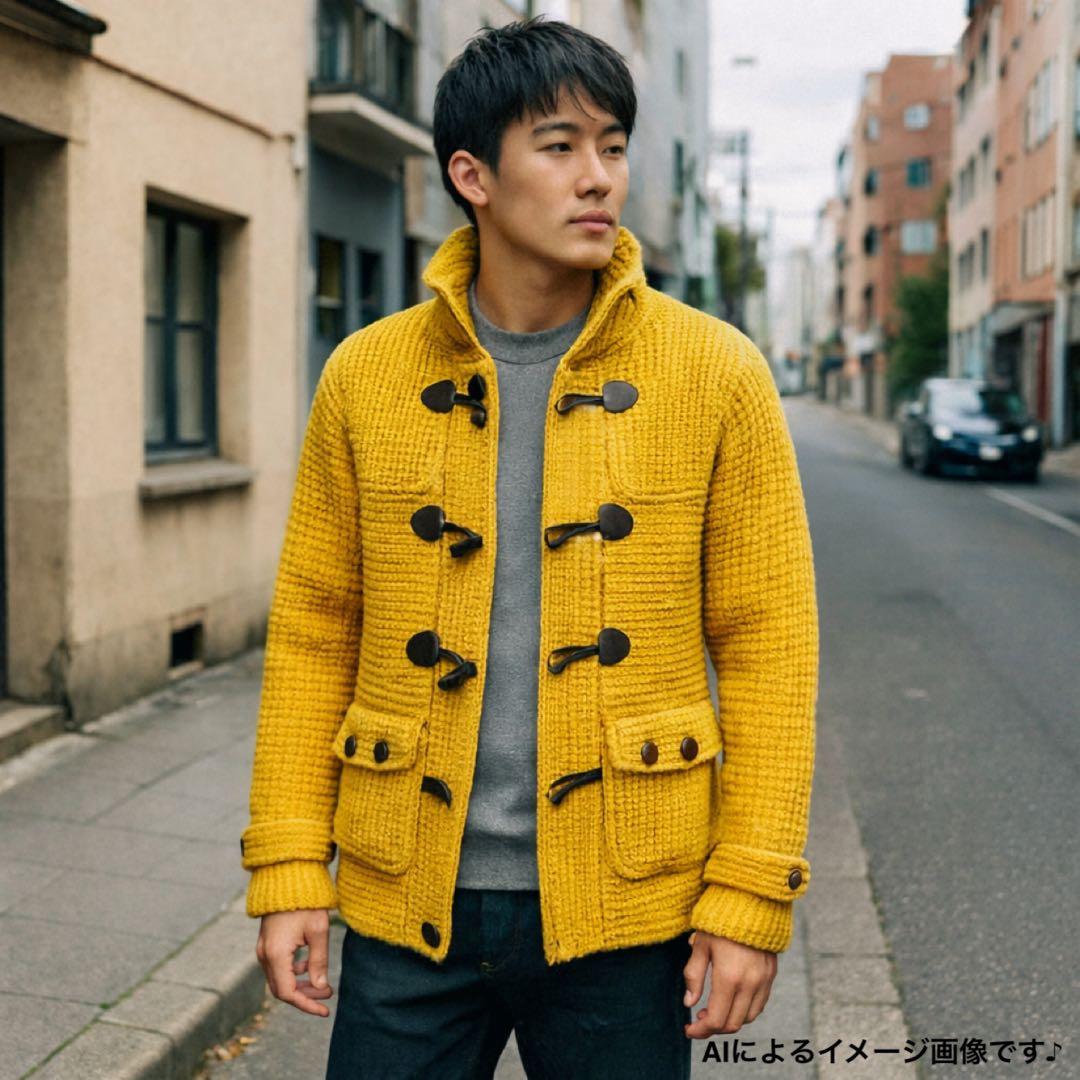 【美品】Bark バーク ニット ダッフルコート イタリア製 定価13万 M