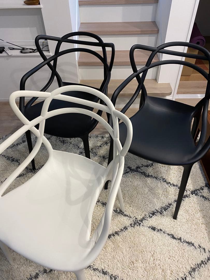 Kartell アームチェア 3脚セット ホワイト ブラック