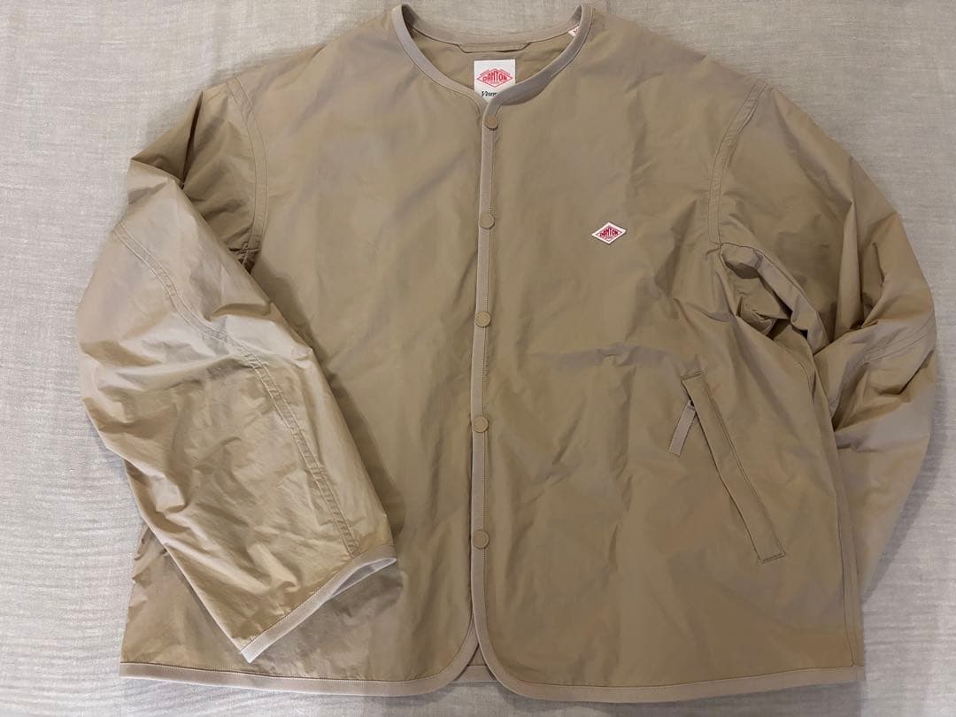 DANTON | ナイロン カラーレスジャケット WOMEN Mサイズ トープ