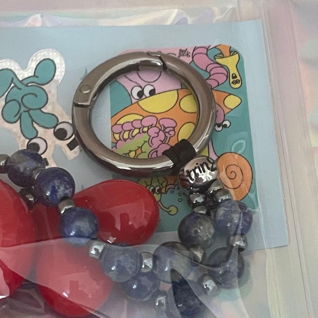 【専用出品です】　ストリングティング　バッグチャーム　ラピスラズリ　ハート