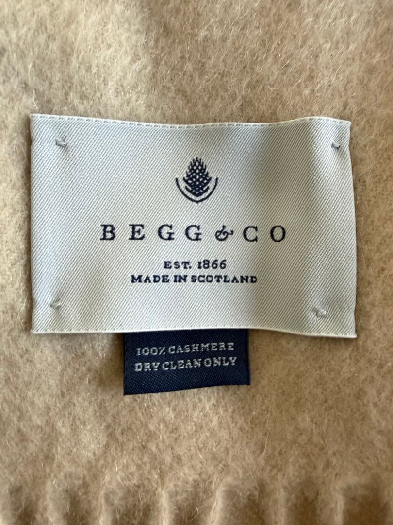 BEGG＆CO ベグアンドコー　カシミヤストール oyster