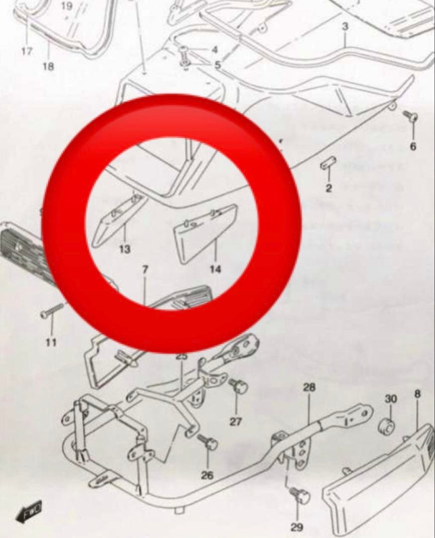 スズキ純正　GSX1100Sカタナ　アッパーカウルサイドウイング左右