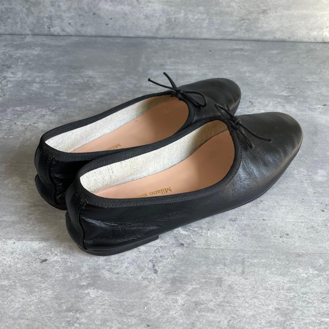 【美品】 SPELTA スペルタ ブラック レザー バレエシューズ 34 2/1