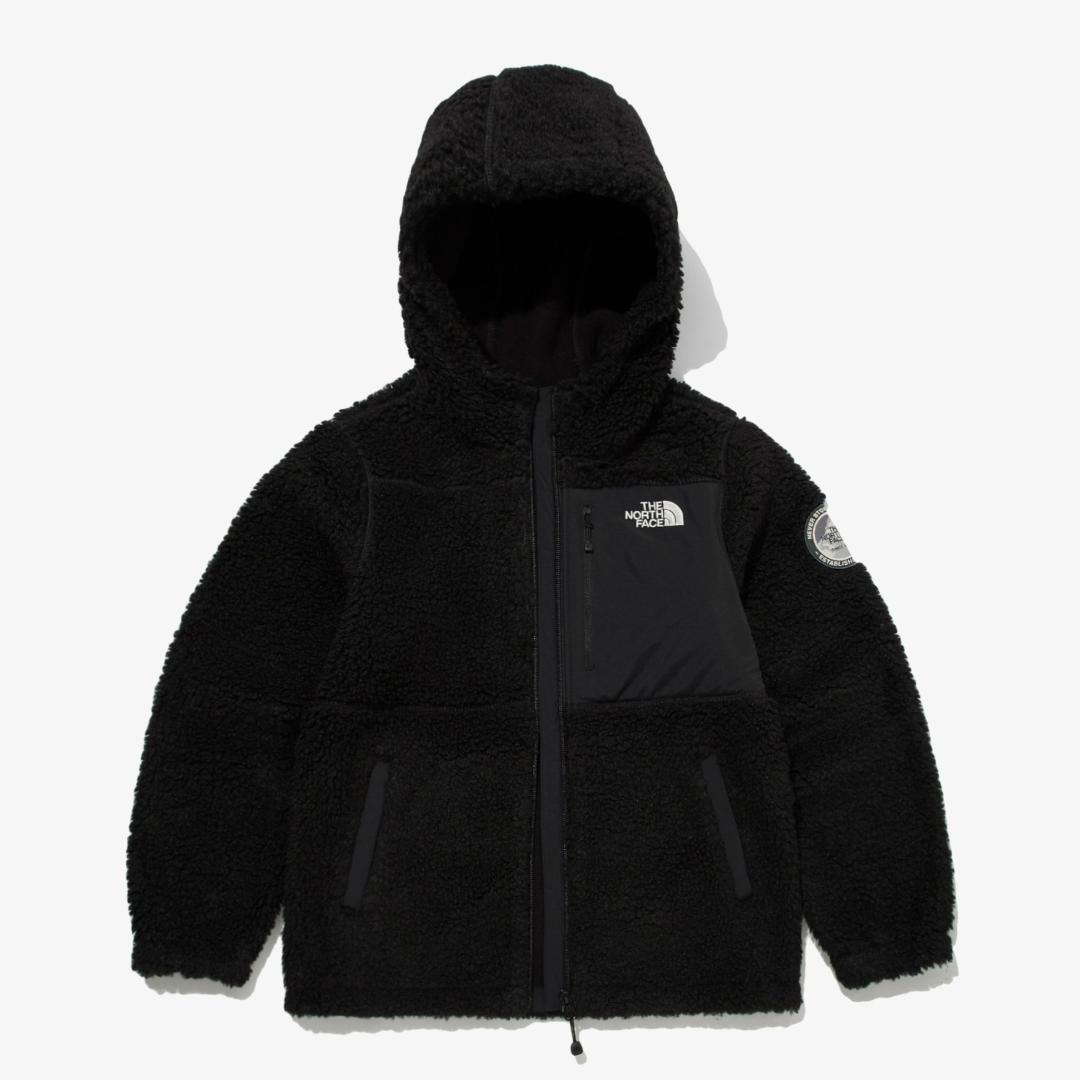 THE NORTH　FACE　KIDS 　ボアジップパーカー ブラック　130㎝