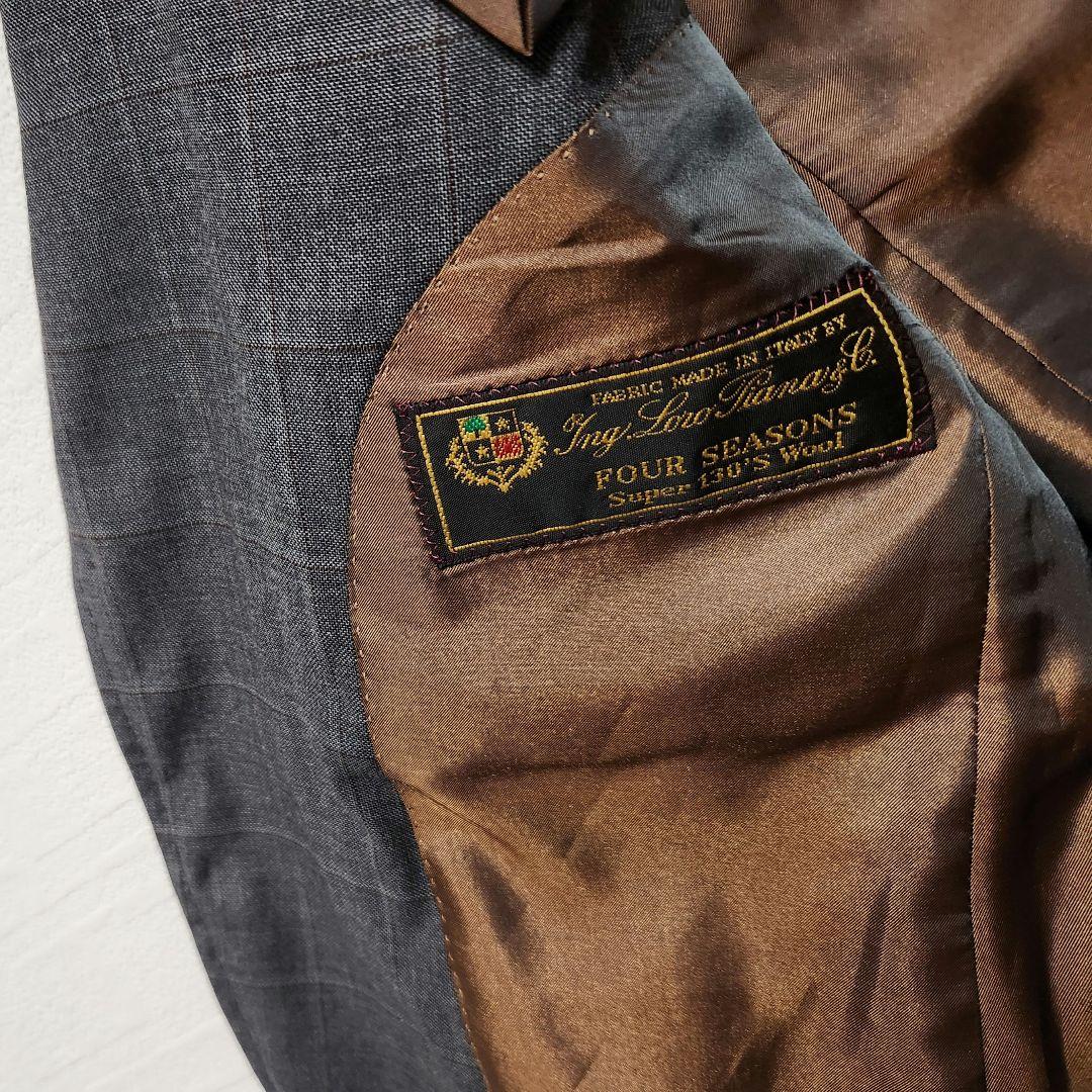 ロロピアーナ　×　タケオキクチ　メンズスーツ　スリーピース　グレーチェック