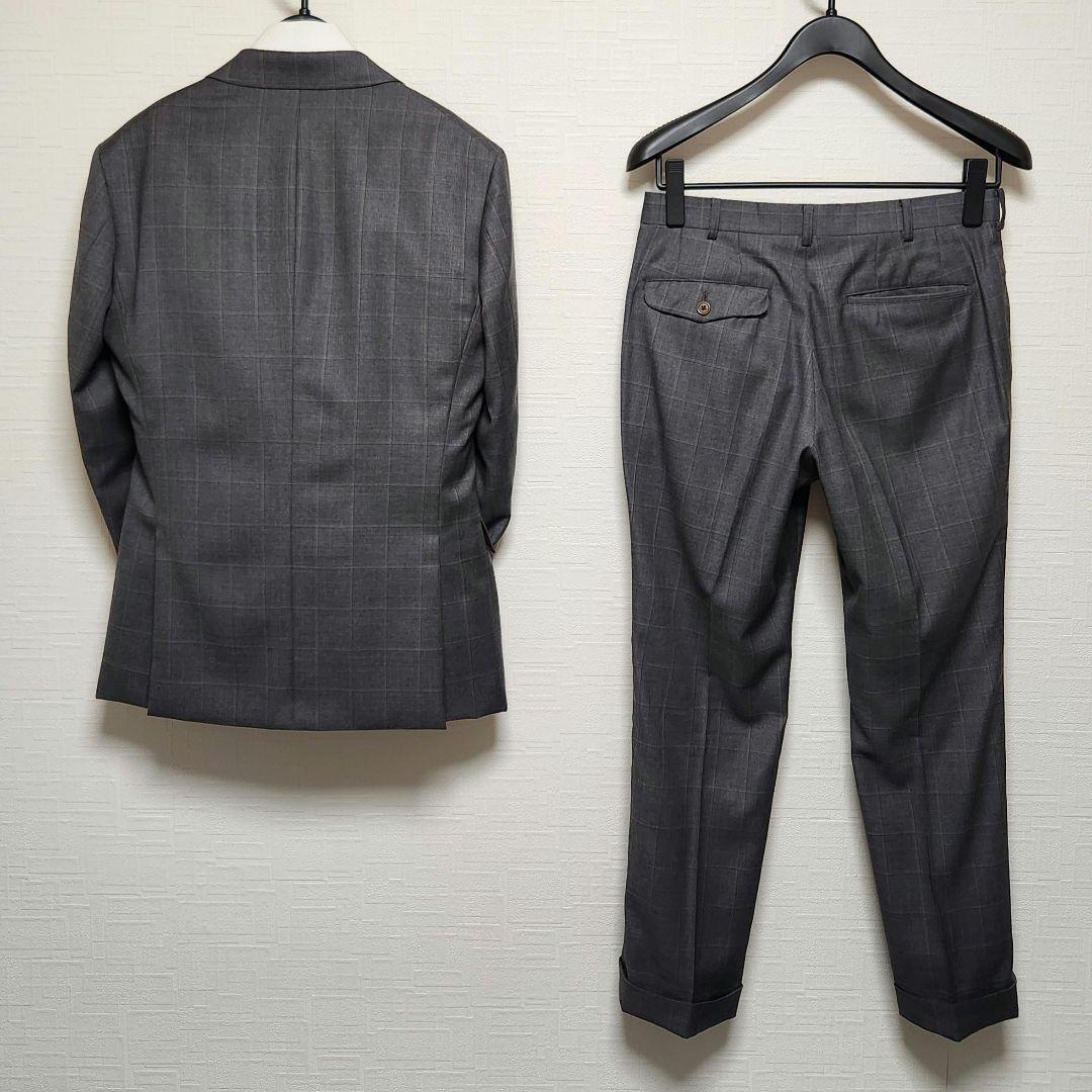 ロロピアーナ　×　タケオキクチ　メンズスーツ　スリーピース　グレーチェック