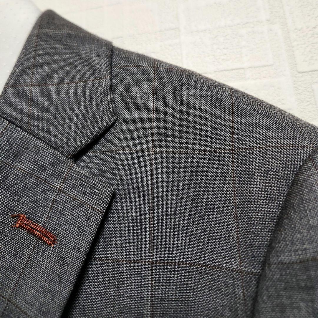 ロロピアーナ　×　タケオキクチ　メンズスーツ　スリーピース　グレーチェック