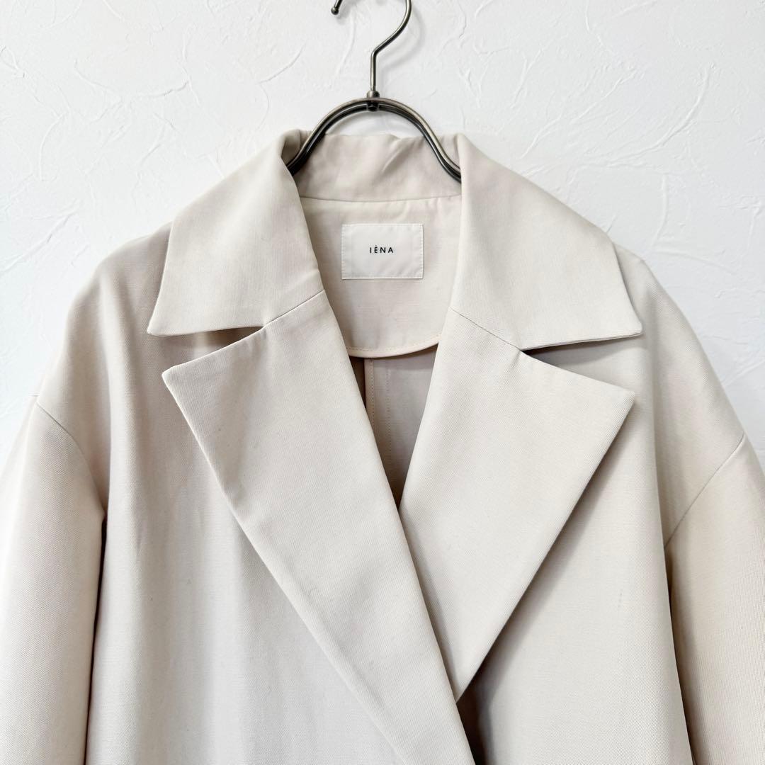 IENA／定価3.6万円／ほぼ未使用コットンWクロスオーバーチェスターコート