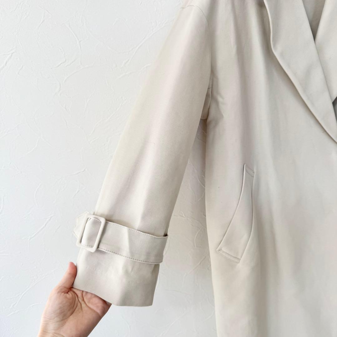 IENA／定価3.6万円／ほぼ未使用コットンWクロスオーバーチェスターコート