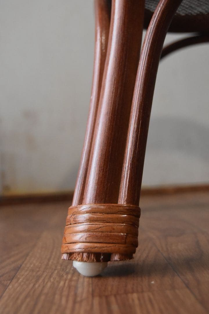 ラタン ガラステーブル