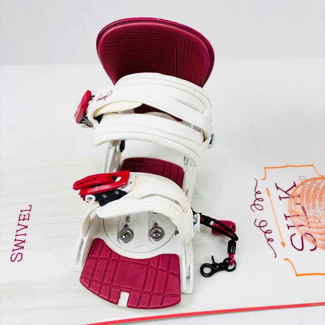 初心者向き SWIVEL SILK レディース スノーボード ビンディング付き