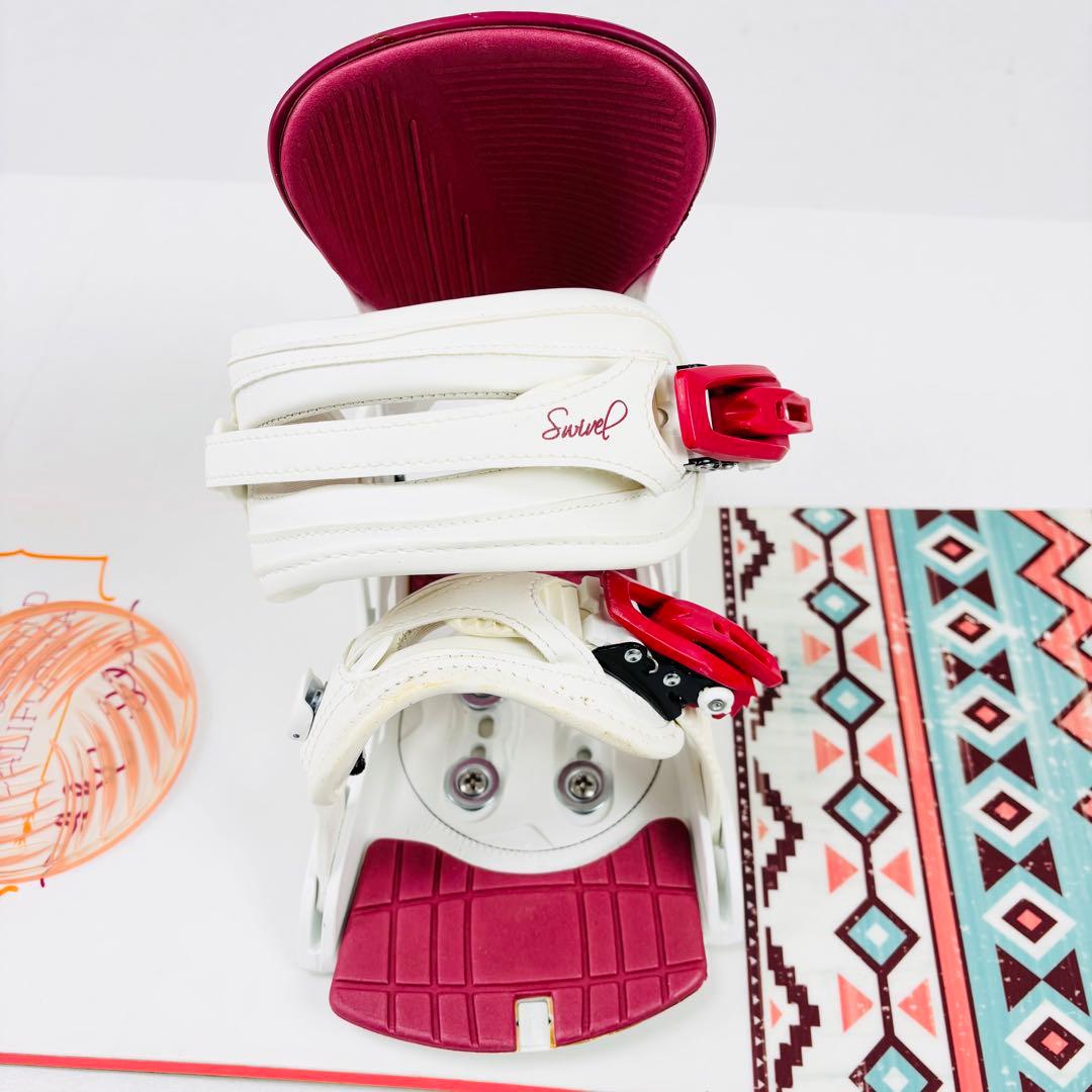 初心者向き SWIVEL SILK レディース スノーボード ビンディング付き