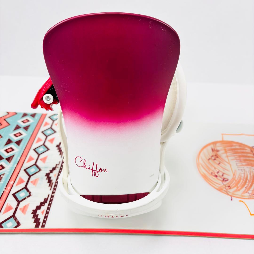 初心者向き SWIVEL SILK レディース スノーボード ビンディング付き