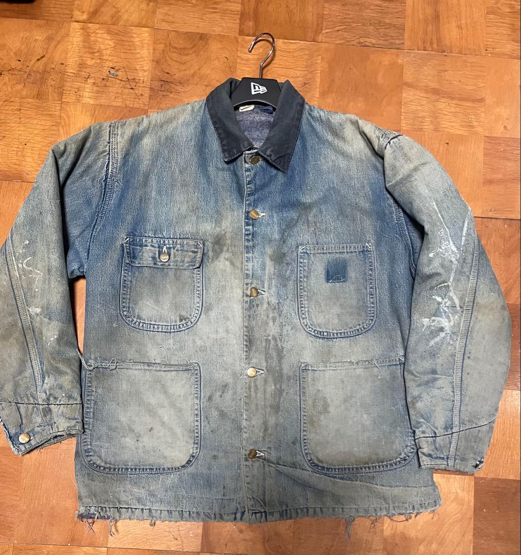 カーハート　チョアコート　デニム ボロ