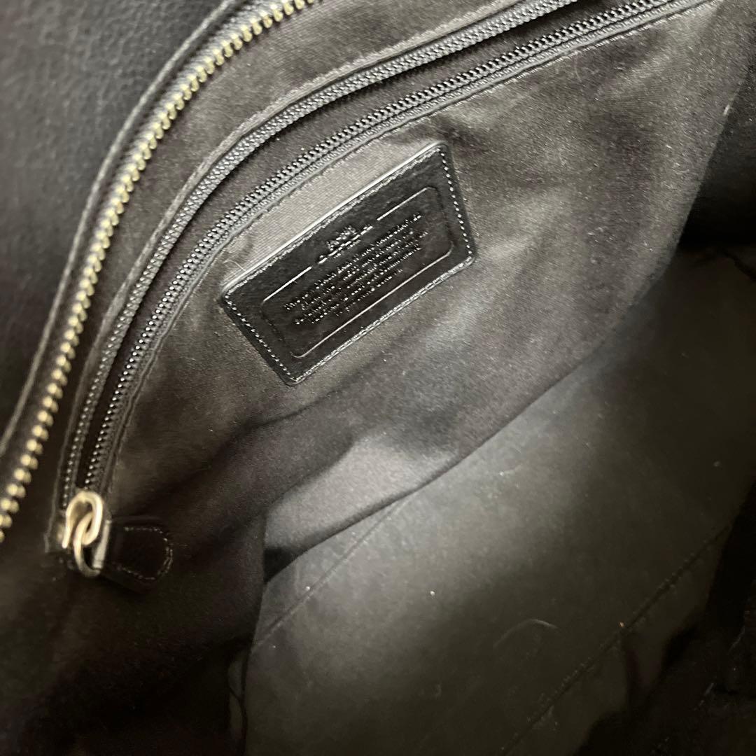 COACH、黒 レザー トートバッグ