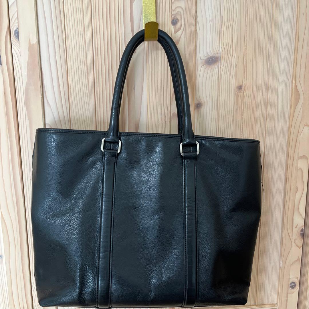 COACH、黒 レザー トートバッグ