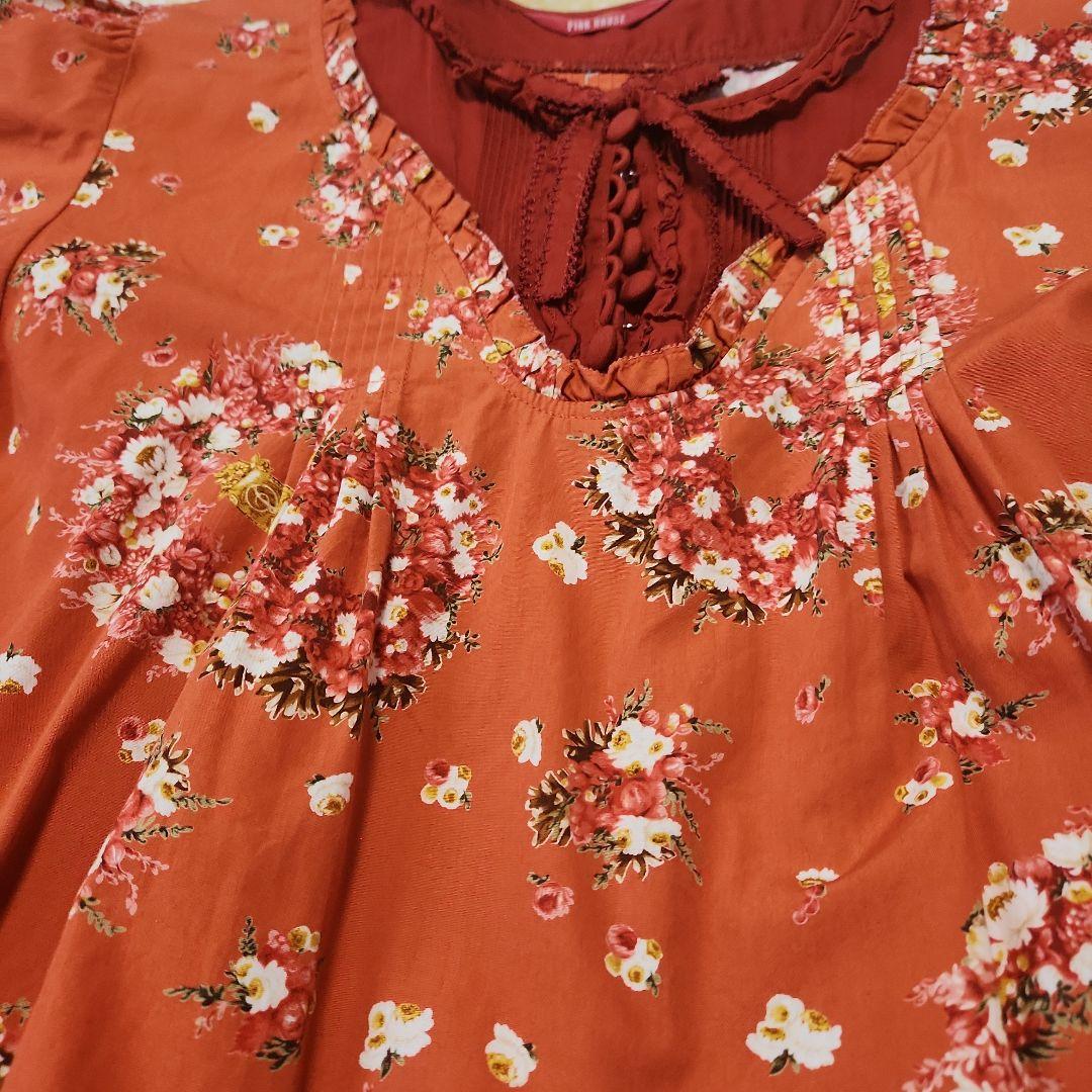 ピンクハウス花柄フリルチュニック