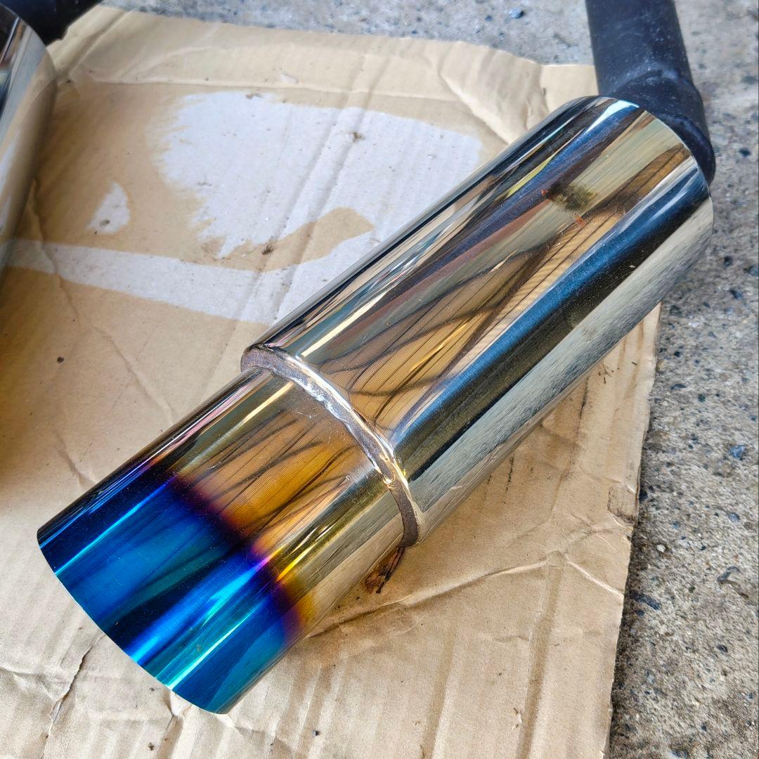 【直接渡し歓迎！】 V37スカイライン 砲弾ストレートマフラー チタンカラー