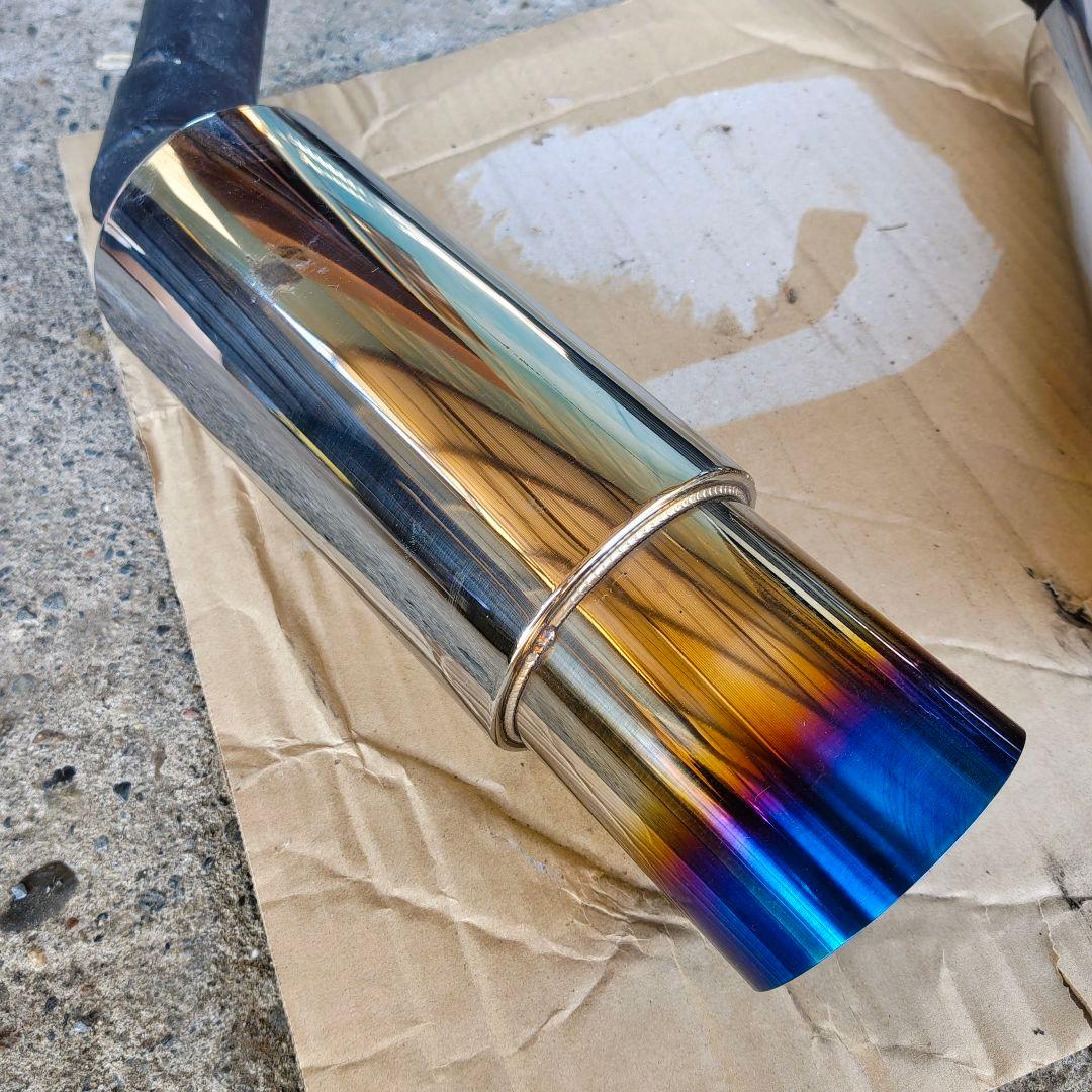 【直接渡し歓迎！】 V37スカイライン 砲弾ストレートマフラー チタンカラー