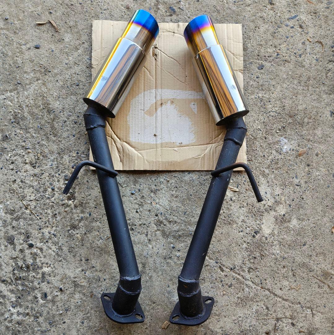 【直接渡し歓迎！】 V37スカイライン 砲弾ストレートマフラー チタンカラー