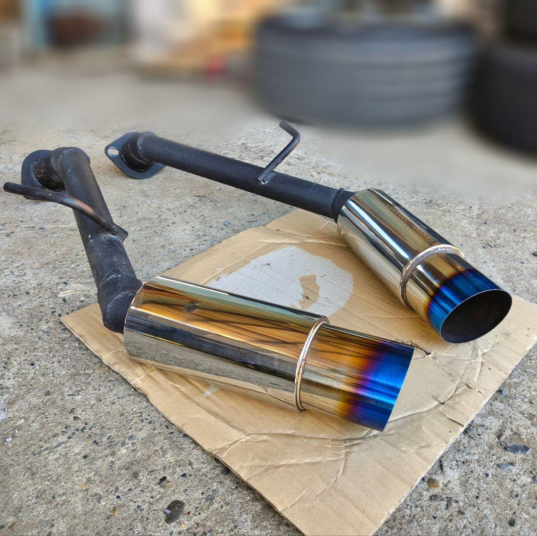 【直接渡し歓迎！】 V37スカイライン 砲弾ストレートマフラー チタンカラー