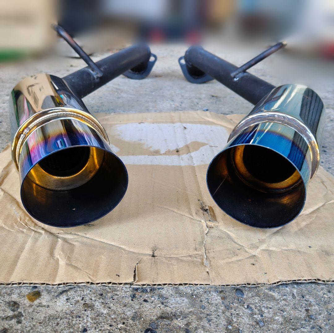 【直接渡し歓迎！】 V37スカイライン 砲弾ストレートマフラー チタンカラー