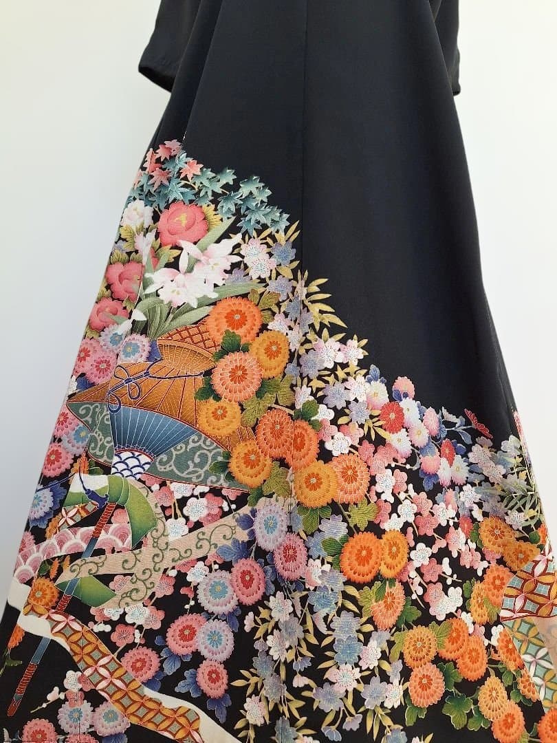 着物リメイクワンピース3613