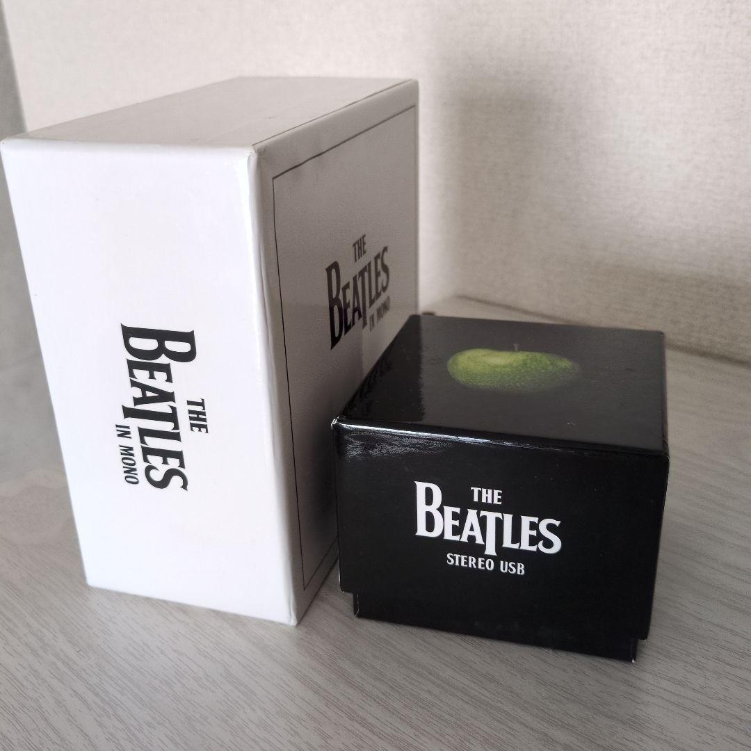 ビートルズインモノボックスとビートルズステレオUSBと紙ジャケ用帯。のセット。