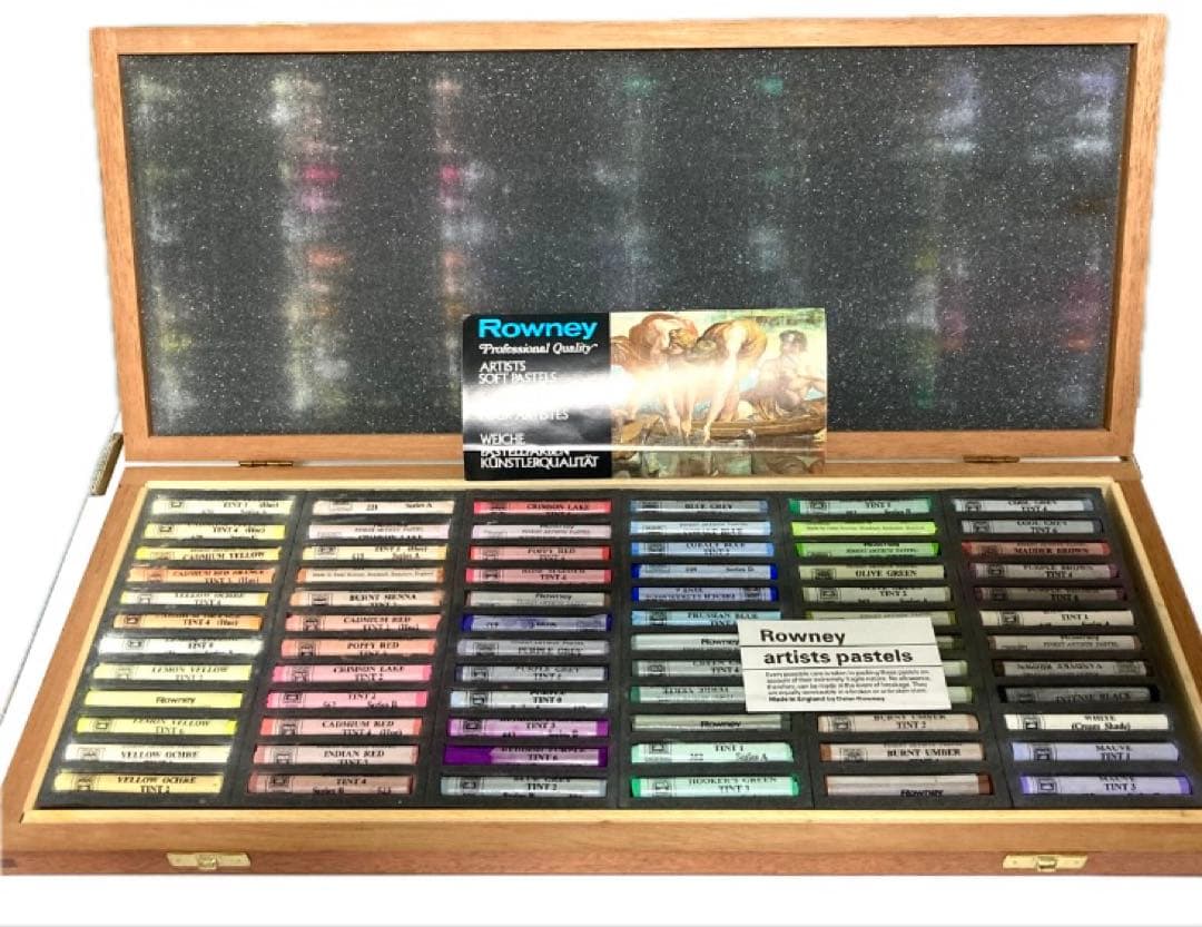 ラウニー ソフトパステル 72色セット 木製ケース付き Daler Rowney