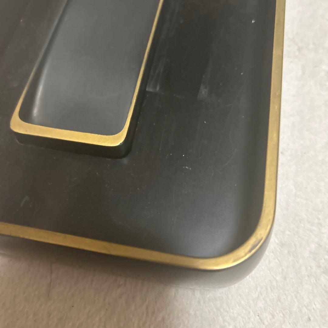 漆器 文箱 金色植物模様