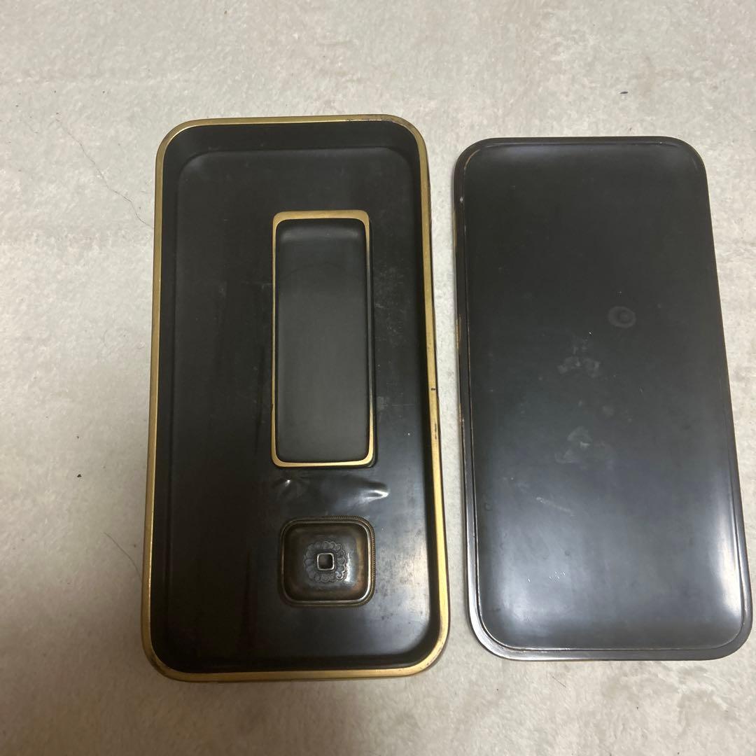 漆器 文箱 金色植物模様