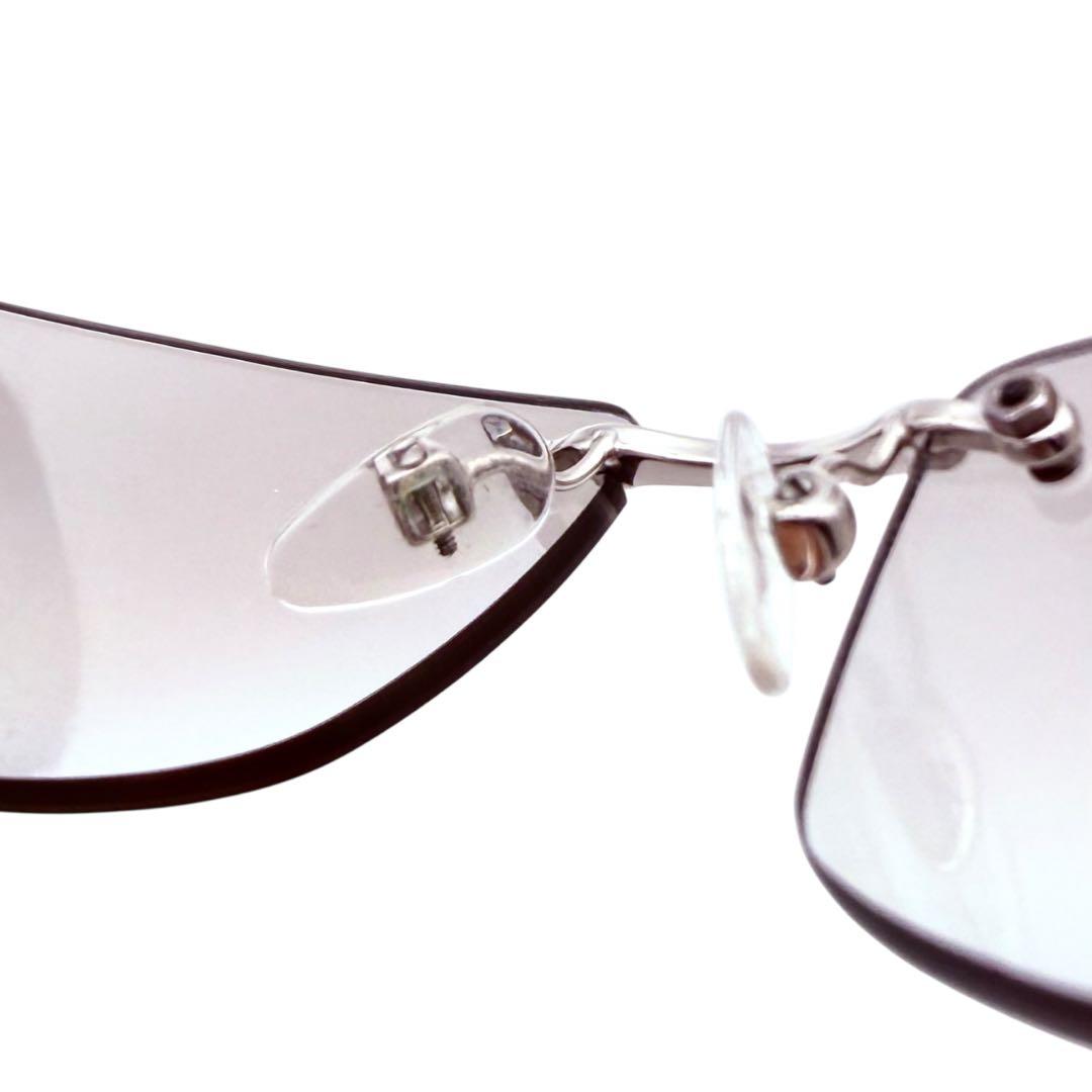 GUCCI グッチ　リムレス　サングラス　スクエアG ラインストーン