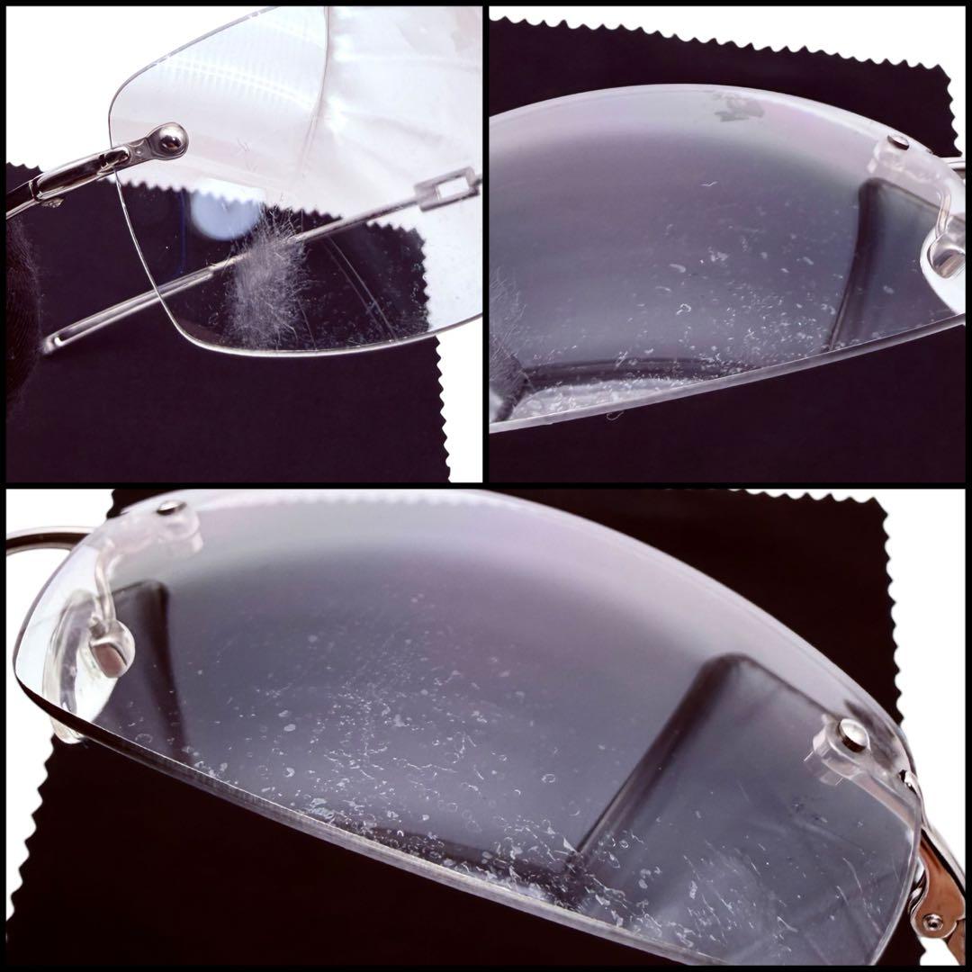 GUCCI グッチ　リムレス　サングラス　スクエアG ラインストーン