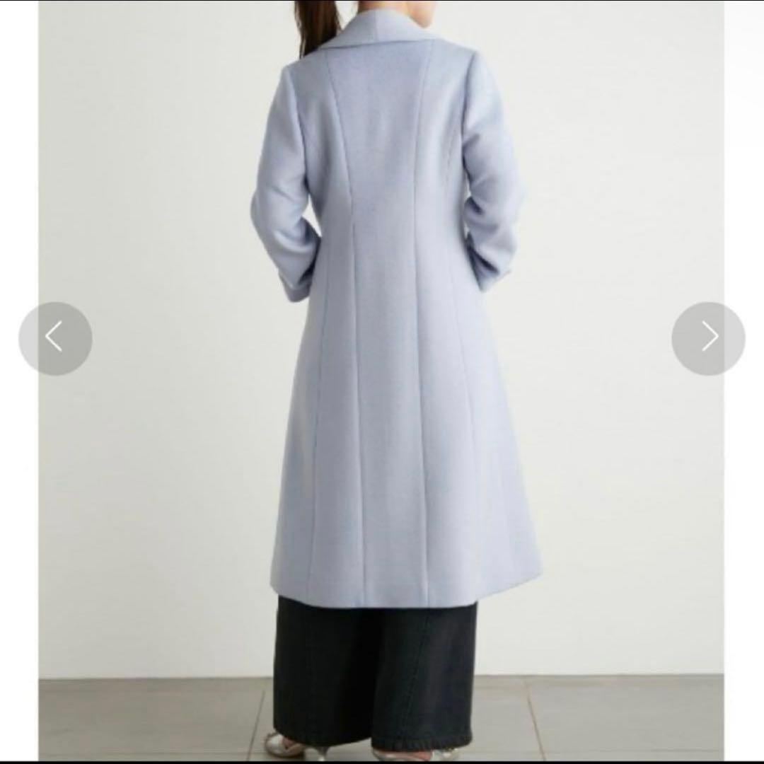 美品【送料込】Lily Brown チェスターコート0(S)ブルー ロングコート