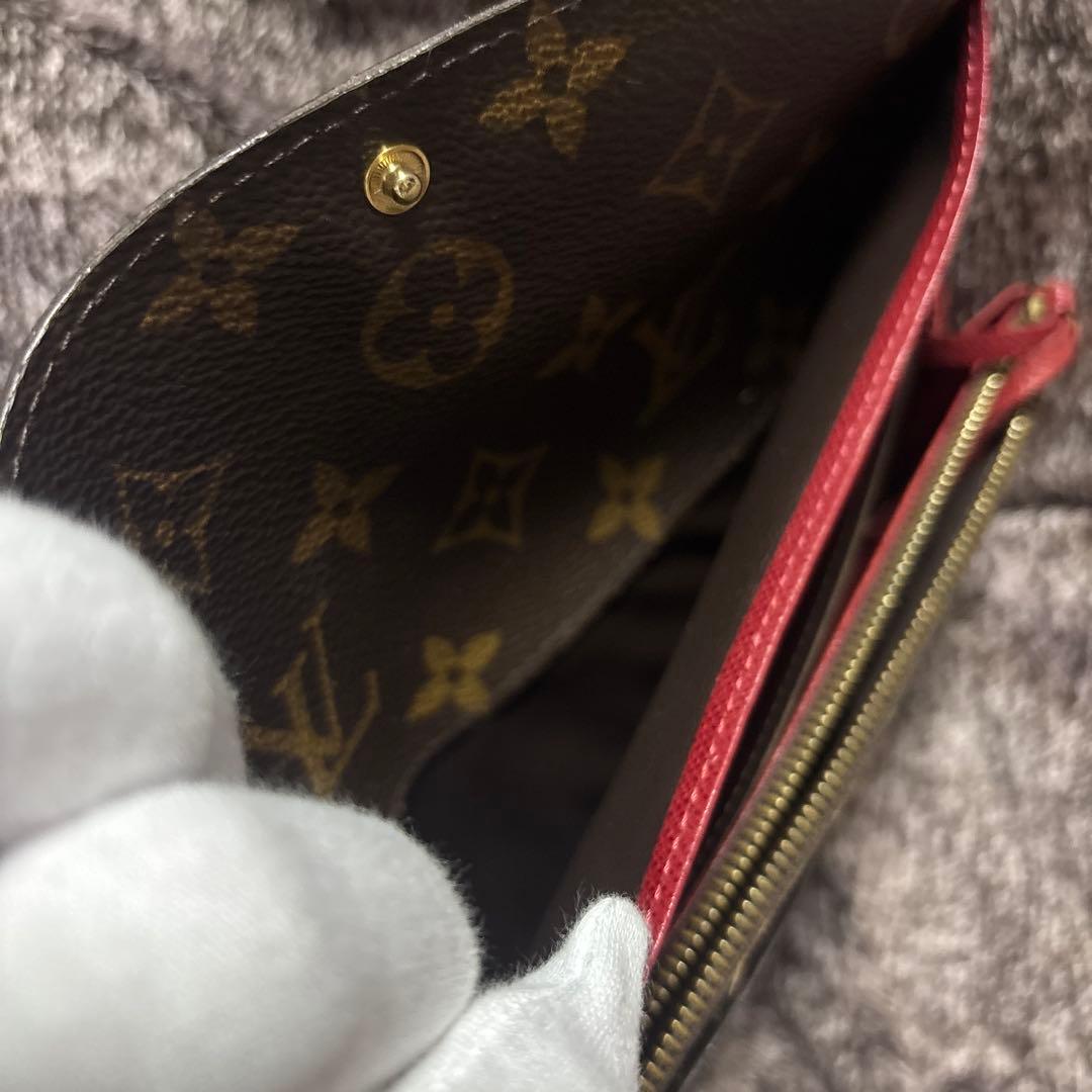 リ*リ様 ルイヴィトン　モノグラム　ポルトフォイユエミリー フューシャ　M606