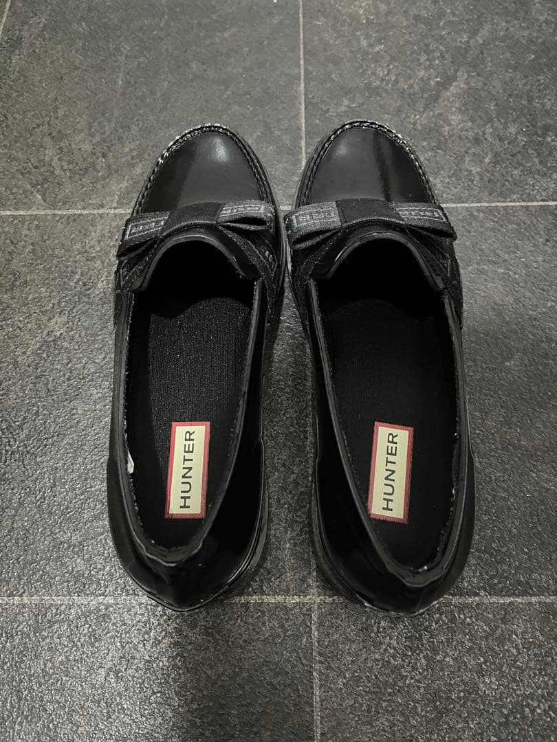 かな　HUNTER レインシューズ　リボン