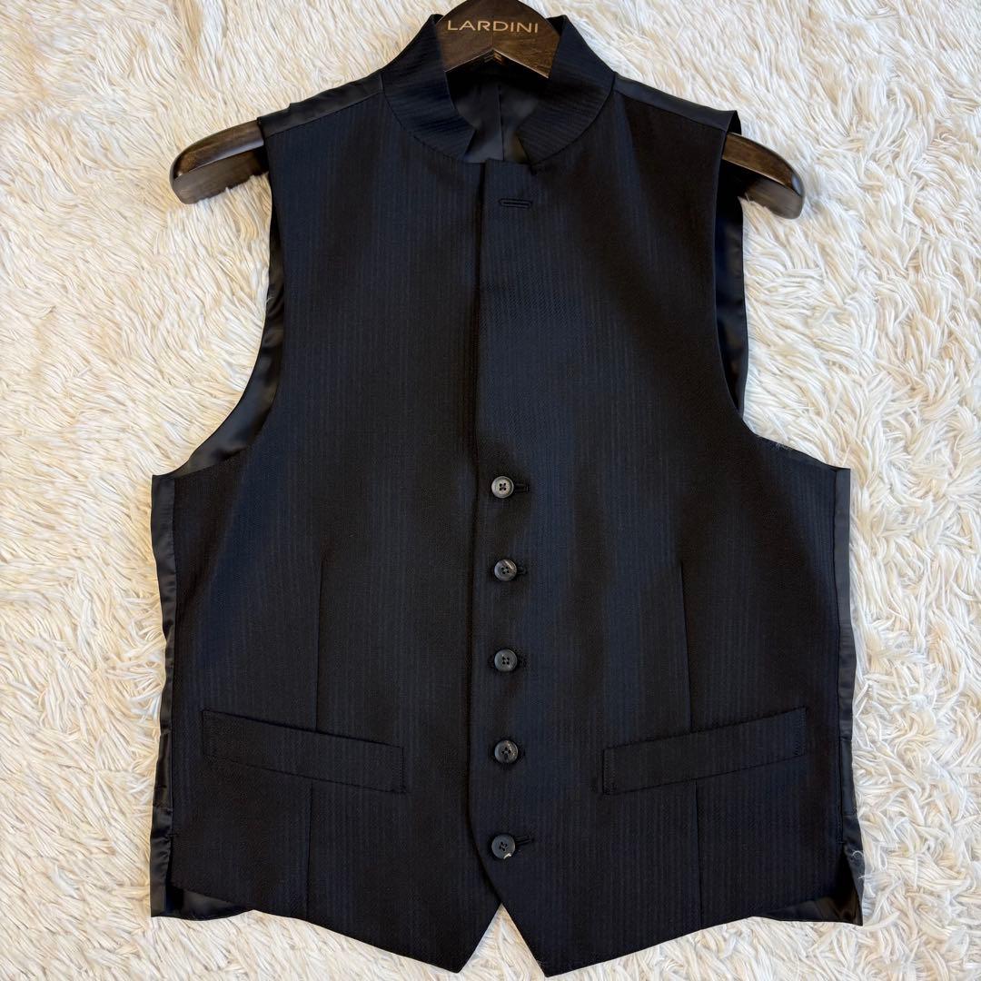 (美品) メンズティノラス マオカラー スリーピース セットアップ スーツ