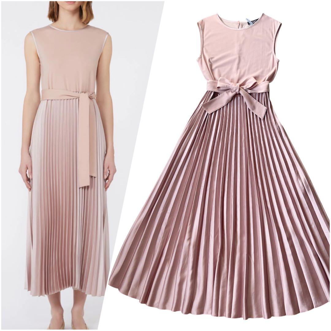 2025✨ マックスマーラ ロングワンピース マキシ丈 プリーツ サムエレ